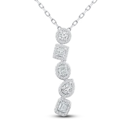 Everything You Are Diamond Necklace 1 ct tw 10K White Gold 18&quot;