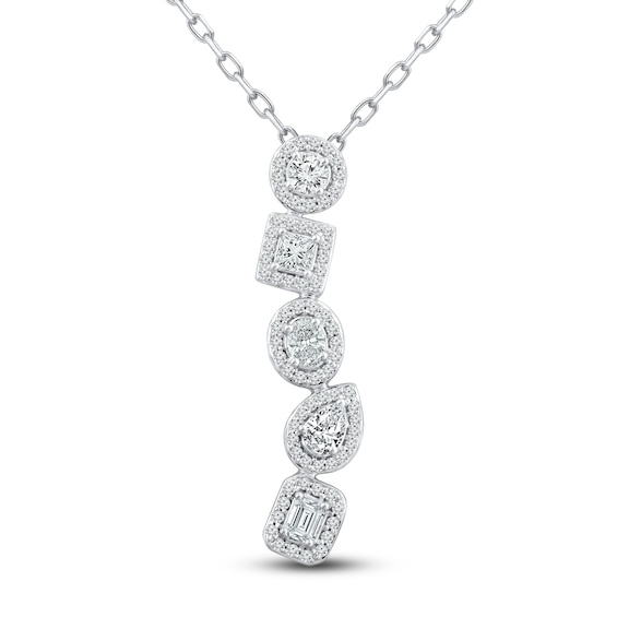 Everything You Are Diamond Necklace 1 ct tw 10K White Gold 18"