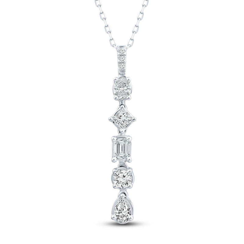 Main Image 1 of Diamond Necklace 3/4 ct tw 10K White Gold 18"