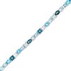 Thumbnail Image 2 of Vibrant Shades Swiss, London Blue Topaz & Aquamarine Bracelet Sterling Silver 7.25"