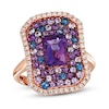 Le Vian Amethyst & Sapphire Ring 1/3 ct tw Diamonds 14K Strawberry Gold