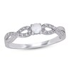 Thumbnail Image 1 of Opal & Diamond Ring 1/15 ct tw Round-Cut Sterling Silver