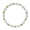 Thumbnail Image 1 of Peridot & White Topaz Hamsa Bracelet Sterling Silver 7"