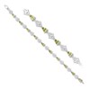 Thumbnail Image 2 of Peridot & White Topaz Hamsa Bracelet Sterling Silver 7"