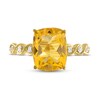 Thumbnail Image 3 of Citrine & White Lab-Created Sapphire Ring 10K Yellow Gold