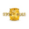 Thumbnail Image 2 of Citrine & White Lab-Created Sapphire Ring 10K Yellow Gold