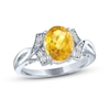Thumbnail Image 1 of Citrine & White Lab-Created Sapphire Ring Sterling Silver