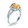 Thumbnail Image 2 of Citrine & White Lab-Created Sapphire Ring Sterling Silver