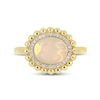Thumbnail Image 3 of Opal & Diamond Ring 1/10 ct tw Oval/Round-Cut 14K Yellow Gold