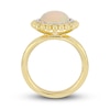Thumbnail Image 4 of Opal & Diamond Ring 1/10 ct tw Oval/Round-Cut 14K Yellow Gold
