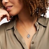 Thumbnail Image 3 of Blue/White Topaz Heart Necklace Sterling Silver 18"