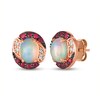 Thumbnail Image 1 of Le Vian Opal & Ruby Earrings 1/15 ct tw Diamonds 14K Strawberry Gold