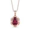Thumbnail Image 0 of Le Vian Rhodolite Garnet Necklace 1/10 ct tw Diamonds 14K Strawberry Gold 18"