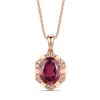 Thumbnail Image 0 of Le Vian Rhodolite Garnet Necklace 1/10 ct tw Diamonds 14K Strawberry Gold 18"