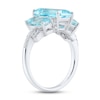 Thumbnail Image 1 of Sky Blue Topaz & White Lab-Created Sapphire Ring Sterling Silver
