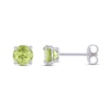 Thumbnail Image 1 of Peridot Stud Earrings 14K White Gold