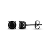 Thumbnail Image 1 of Men's Spinel Stud Earrings Black Ion-Plated Stainless Steel