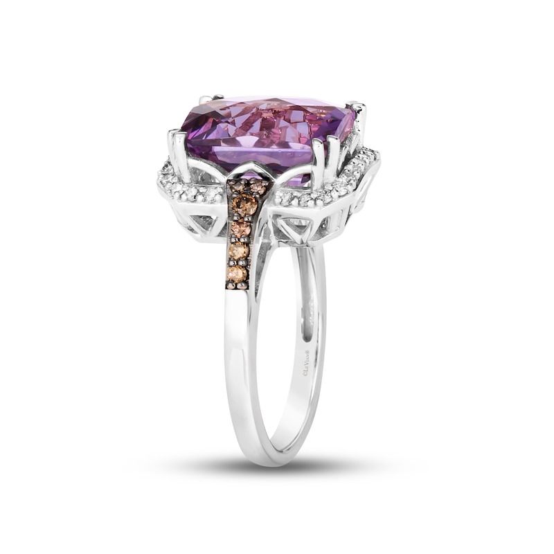 Main Image 2 of Le Vian Amethyst Ring 1/3 ct tw Diamonds 14K Vanilla Gold