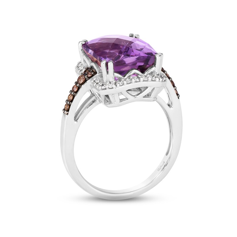 Main Image 3 of Le Vian Amethyst Ring 1/3 ct tw Diamonds 14K Vanilla Gold