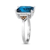 Thumbnail Image 2 of Le Vian Blue Topaz Ring with Diamonds 14K Vanilla Gold