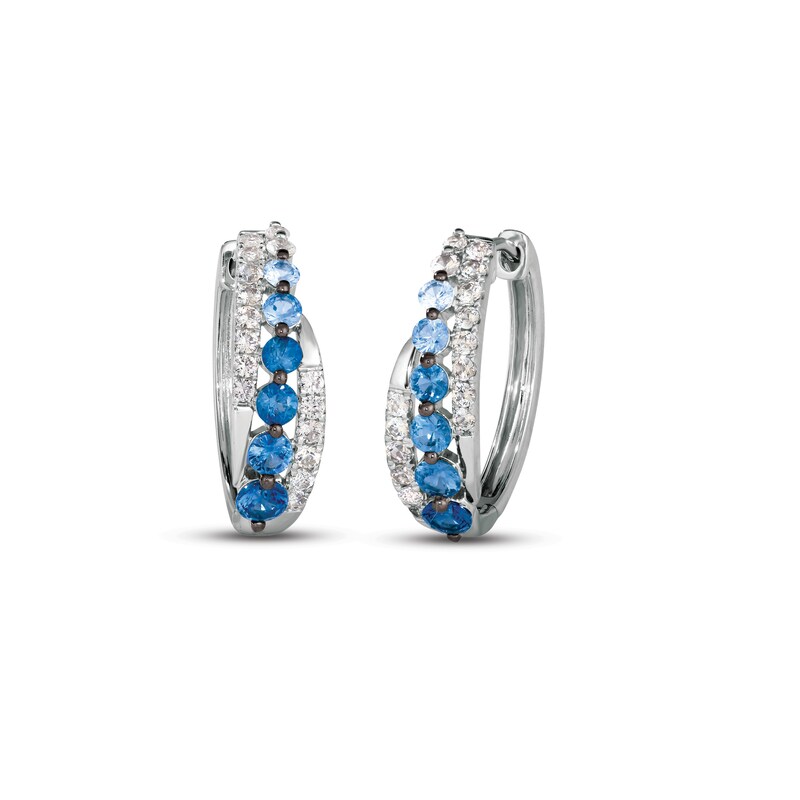 Le Vian Denim Ombre Hoop Earrings 14K Vanilla Gold