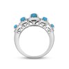 Thumbnail Image 3 of Turquoise & White Zircon Ring Sterling Silver