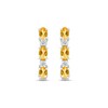 Thumbnail Image 1 of Citrine & White Lab-Created Sapphire Hoop Earrings Sterling Silver