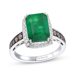 Le Vian Creme Brulee Emerald Ring 3/8 ct tw Diamonds 14K Vanilla Gold