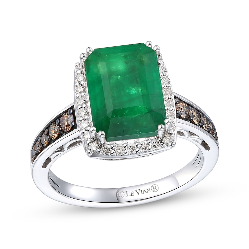 Le Vian Creme Brulee Emerald Ring 3/8 ct tw Diamonds 14K Vanilla Gold