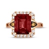 Thumbnail Image 3 of Le Vian Creme Brulee Garnet Ring 1/2 ct tw Diamonds 14K Strawberry Gold