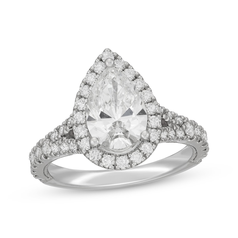 Neil Lane Artistry Pear-Shaped Lab-Created Diamond Engagement Ring 3 ct tw 14K White Gold