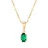 Thumbnail Image 0 of Le Vian Creme Brulee Emerald & Diamond Accent Necklace 14K Honey Gold 18"