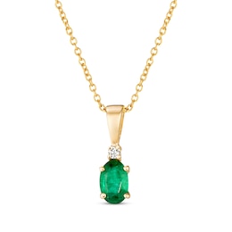 Le Vian Creme Brulee Emerald & Diamond Accent Necklace 14K Honey Gold 18&quot;