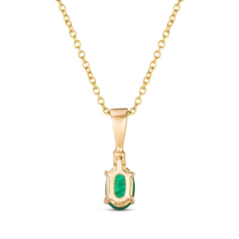 Le Vian Creme Brulee Emerald & Diamond Accent Necklace 14K Honey Gold 18"