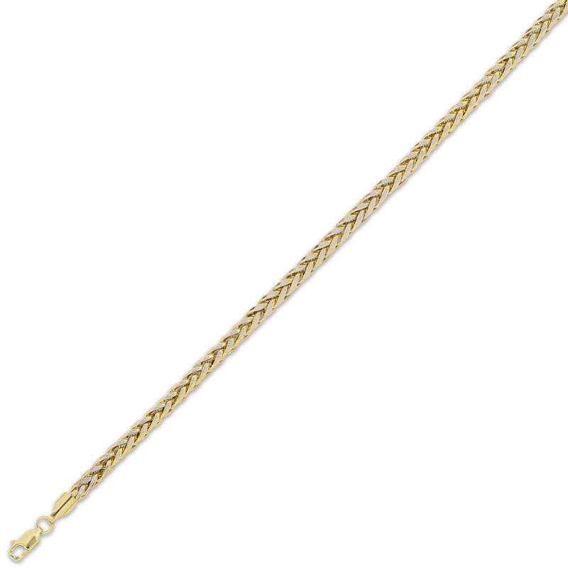 Main Image 1 of Diamond-Cut Palmier Chain Necklace Hollow 14K Yellow Gold 18"