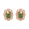 Thumbnail Image 0 of Le Vian Cushion-Cut Aquaprase & Topaz Earrings 14K Strawberry Gold