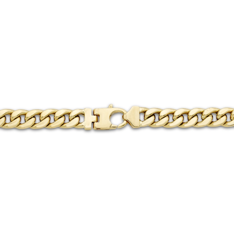 Main Image 2 of Men's Diamond Lion Cuban Chain Necklace 1/3 ct tw 10K Yellow Gold 20"