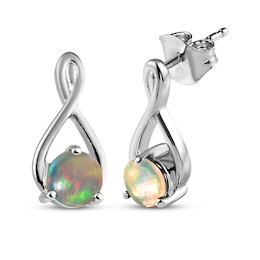 Opal Twist Earrings Sterling Silver