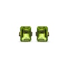 Thumbnail Image 2 of Emerald-Cut Peridot Stud Earrings 10K Yellow Gold