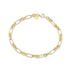 Thumbnail Image 0 of Three & One Hollow Link Figaro Bracelet 4.5mm 10K Yellow Gold 7.5”