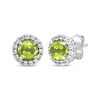 Thumbnail Image 4 of Round-Cut Peridot & White Lab-Created Sapphire Gift Set Sterling Silver