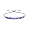 Thumbnail Image 1 of Oval & Round-Cut Amethyst Bolo Bracelet Sterling Silver