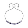 Thumbnail Image 2 of Oval & Round-Cut Amethyst Bolo Bracelet Sterling Silver