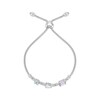Thumbnail Image 2 of Multi-Gemstone Bolo Bracelet 1/5 ct tw Diamond Sterling Silver