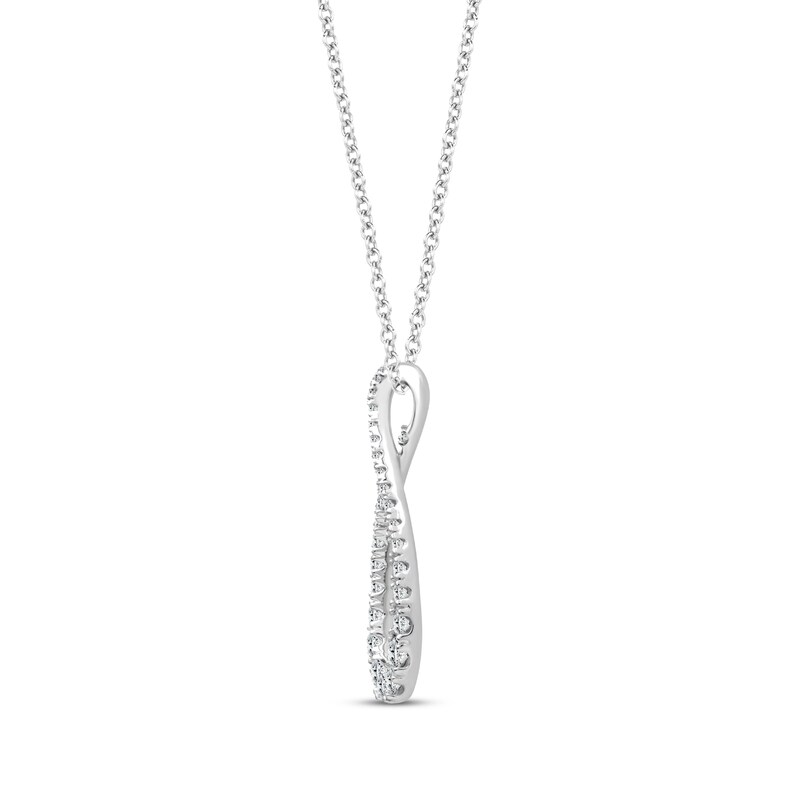 Main Image 2 of KAY Lab-Grown Diamonds Looping Necklace 3/4 ct tw 14K White Gold 18”