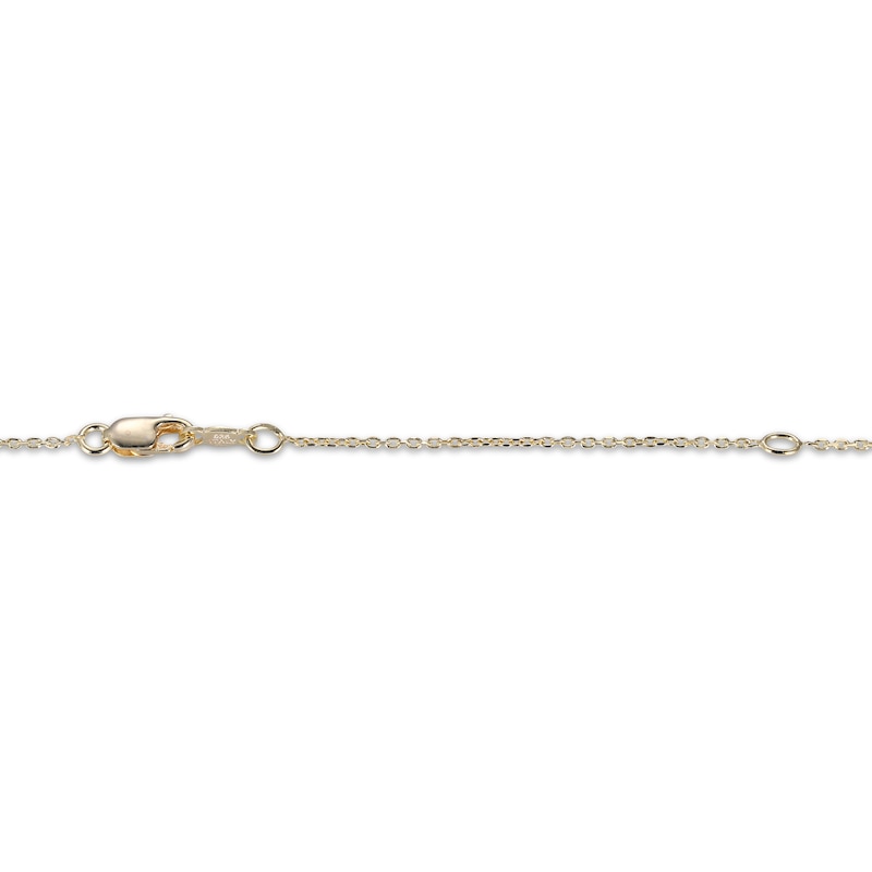 Main Image 4 of Marquise & Round-Cut Lab-Created Opal Cross Necklace 10K Yellow Gold 18”