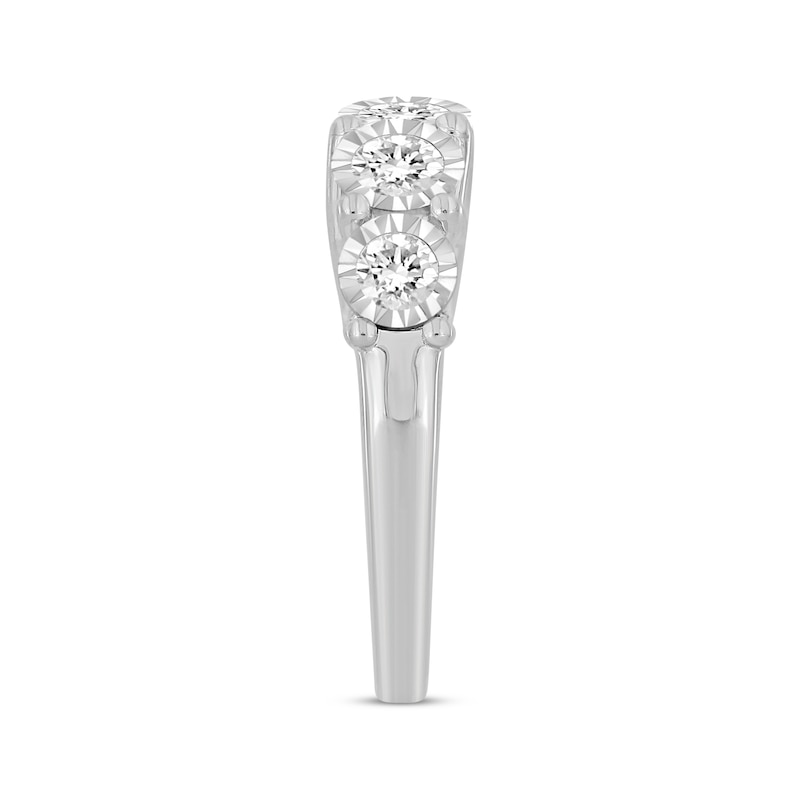 Main Image 2 of Round-Cut Diamond Anniversary Band 1 ct tw 10K White Gold