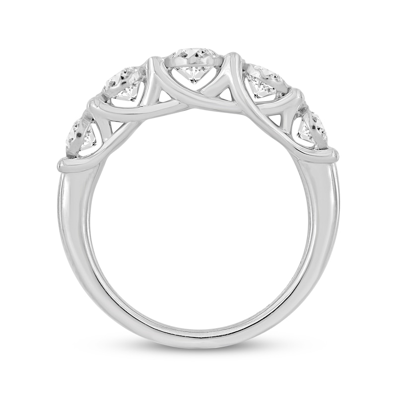 Main Image 3 of Round-Cut Diamond Anniversary Band 1 ct tw 10K White Gold