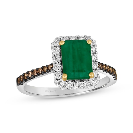 Le Vian Emerald Ring 1/2 ct tw Diamonds 14K Two-Tone Gold