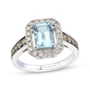 Thumbnail Image 0 of Le Vian Aquamarine Halo Ring 5/8 ct tw Diamonds 14K Vanilla Gold